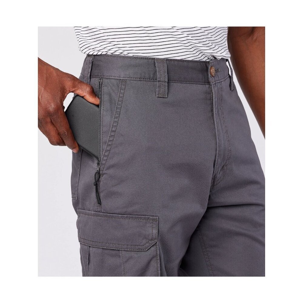 Levi Strauss Signature Men's and Big and Tall Secure Cargo Shorts, Size 30, Gray - Picture 4 of 5